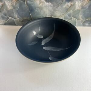 Denby Langley Serving Bowl Spirit Blue 12” Stoneware Ceramic Made In England